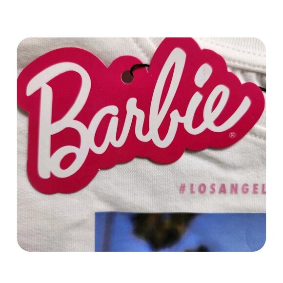 ZARA x BARBIE Collection Girls 8-9 KIDS TSHIRT Los Angeles Short Cropped Cotton - Picture 4 of 6